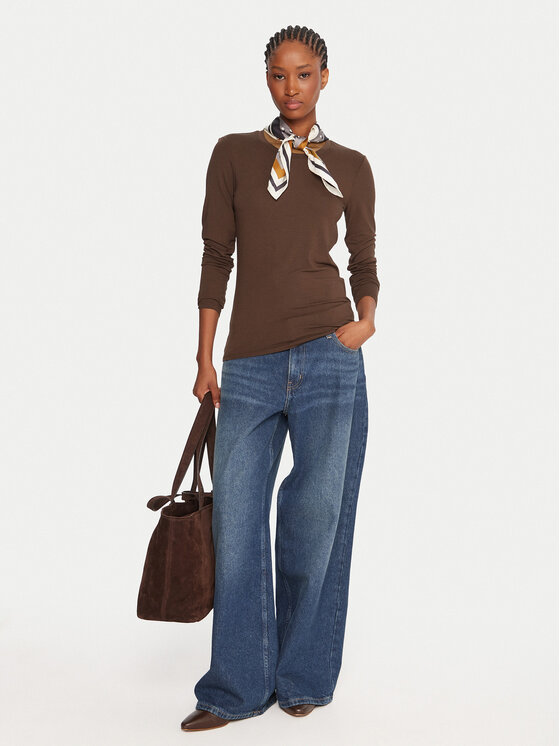Weekend Max Mara Weekend Max Mara Blusa Multie 2525946012 Marrone Slim Fit