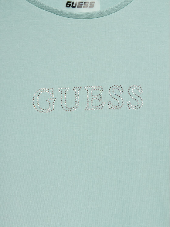Guess Guess T-Shirt J4RI49 J1314 Zielony Regular Fit