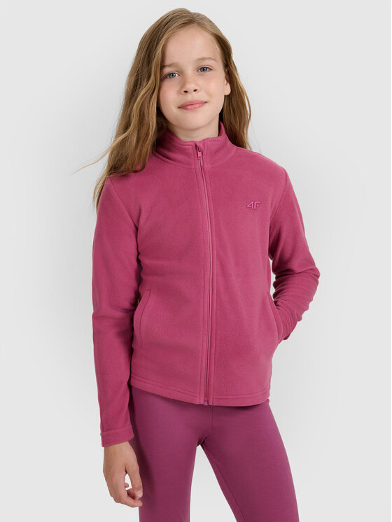 4F 4F Bluza BASIC+ Fioletowy Slim Fit