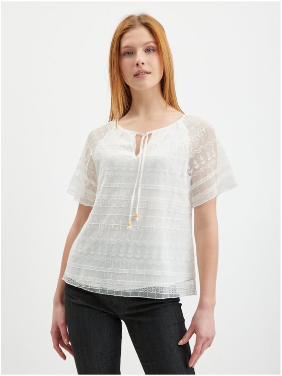 Orsay Orsay Bluzka 632022001000__48 Biały Regular Fit