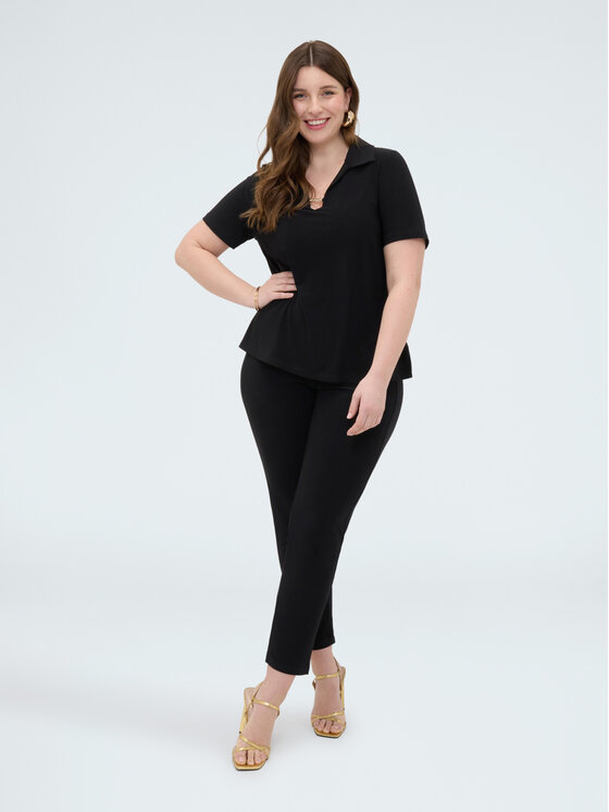 Fiorella Rubino Fiorella Rubino Spodnie materiałowe P824L002350N033 Czarny Regular Fit