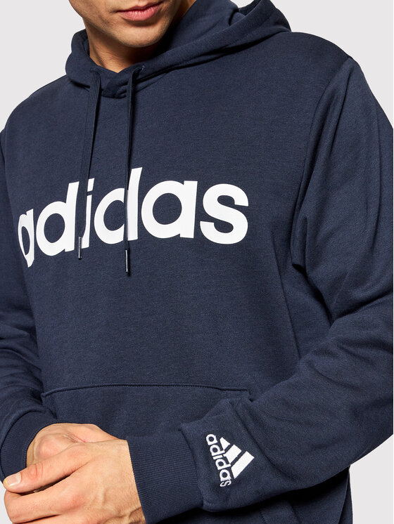 adidas adidas Μπλούζα Essentials French Terry Linear Logo GK9066 Σκούρο μπλε Regular Fit