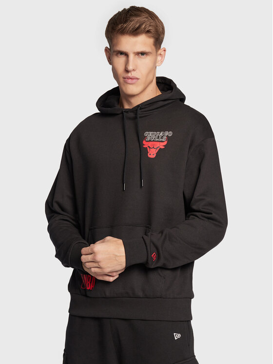 New Era New Era Pulóver Chicago Bulls NBA Team Logo 60284623 Fekete Relaxed Fit
