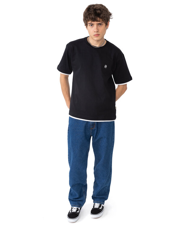 Mercur Mercur Jeansy Monument Granatowy Baggy Fit