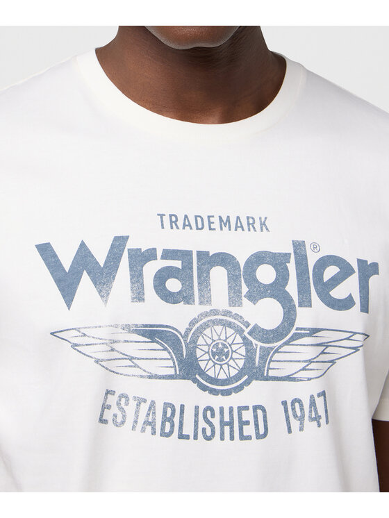 Wrangler Wrangler T-Shirt 112371417 Biały Regular Fit