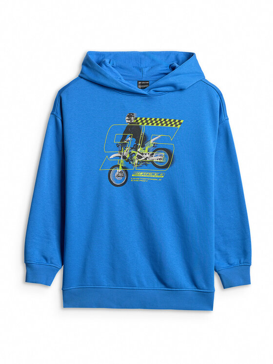4F 4F Bluza ESPORTS RACING Niebieski Loose Fit