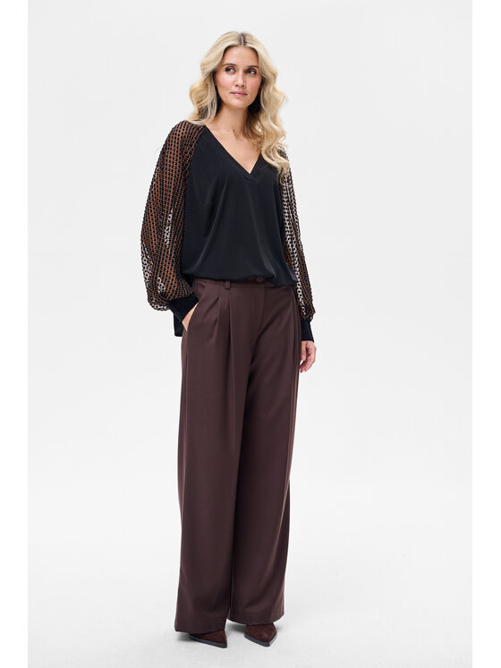 blue shadow blue shadow Bluzka Melisa Czarny Regular Fit