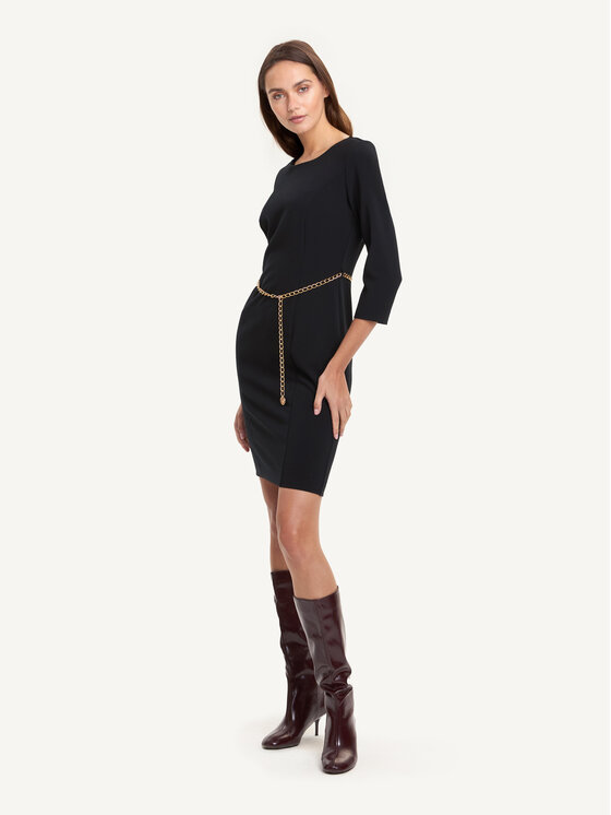 KMX KMX Sukienka koktajlowa 923260007 Czarny Fitted Fit