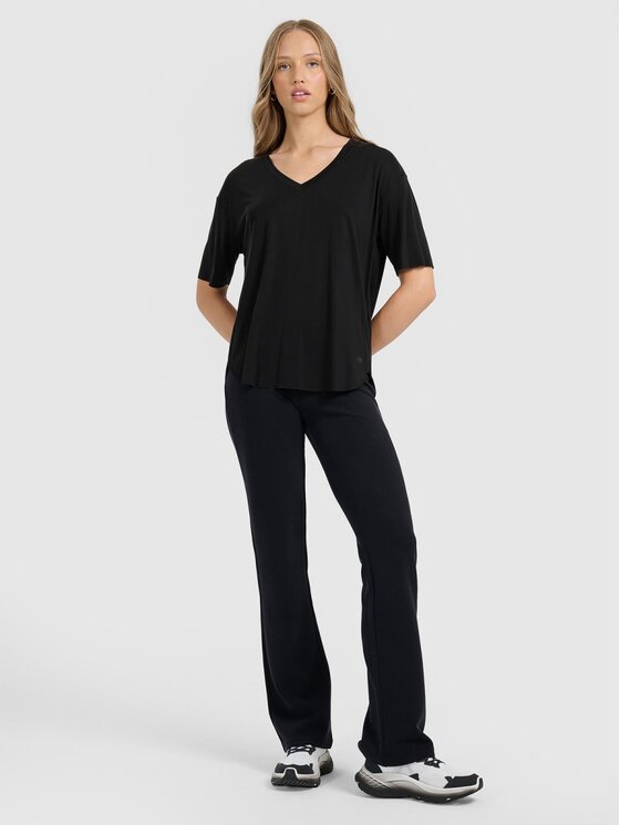 4F 4F T-Shirt 4FRAW25TTSHF3283-21S Μαύρο Loose Fit