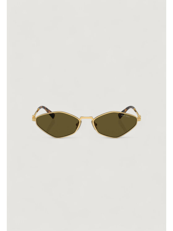 Miu Miu Miu Miu Okulary przeciwsłoneczne 0MU 56ZS 5AK09Z Złoty