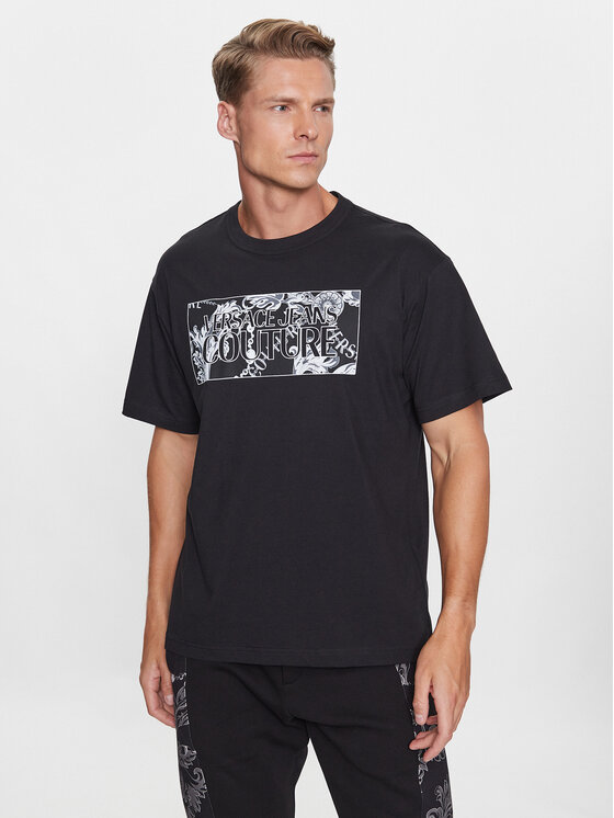 Versace Jeans Couture Versace Jeans Couture T-särk 75GAHE01 Must Regular Fit