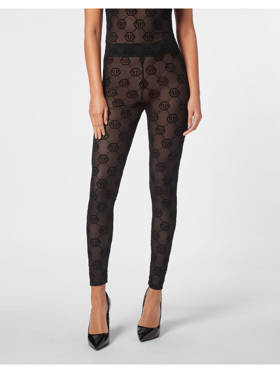 PHILIPP PLEIN PHILIPP PLEIN Legginsy 20297 Czarny Skin Tight Fit