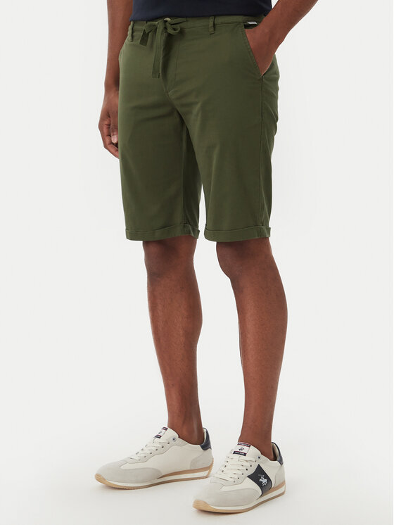 Beverly Hills Polo Club Pantalon scurți din material P-SS26M-B476380 Verde Regular Fit