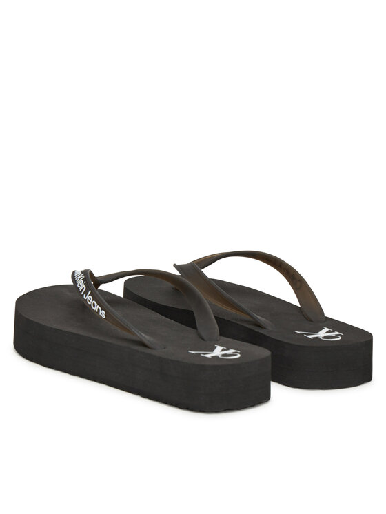 Calvin Klein Jeans Calvin Klein Jeans Japanke Beach Sandal Flatform Tpu YW0YW01830 Crna