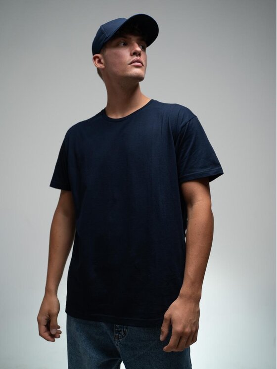 Urban City Urban City T-Shirt T-Shirt Męski Granatowy UrbanCity No Logo 2XL Granatowy Regular Fit