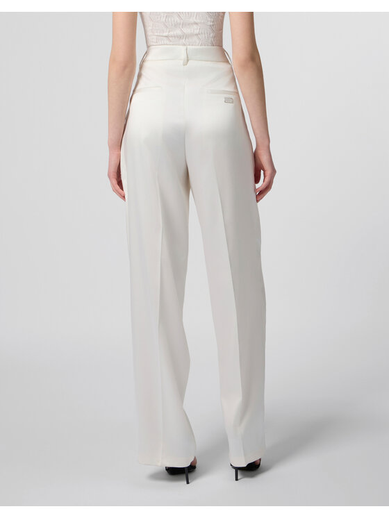 PHILIPP PLEIN PHILIPP PLEIN Bavlnené nohavice 30508 Biela