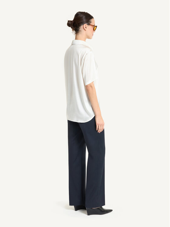 KMX Studio KMX Studio Bluzka 504840009 Kremowy Straight Fit