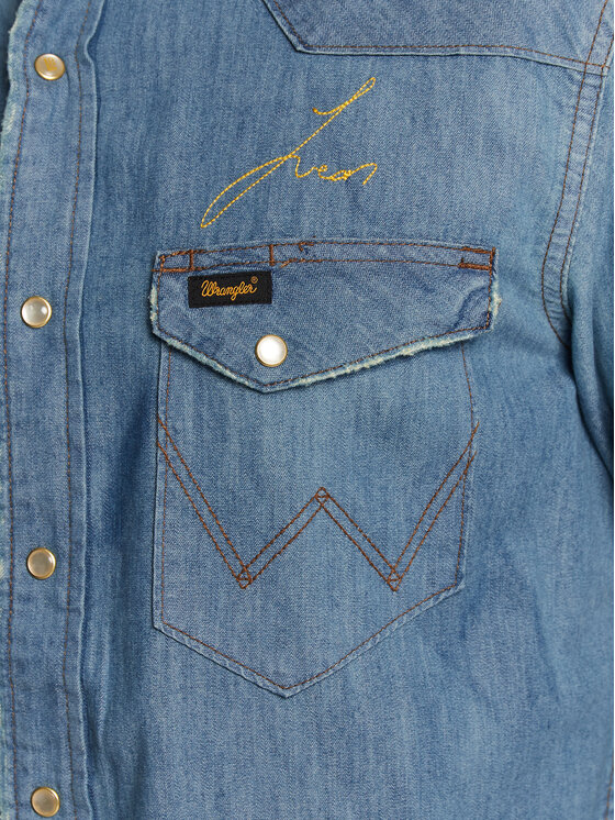 Wrangler Wrangler Koszula jeansowa LEON BRIDGES W5M0CX31O 112328528 Niebieski Regular Fit