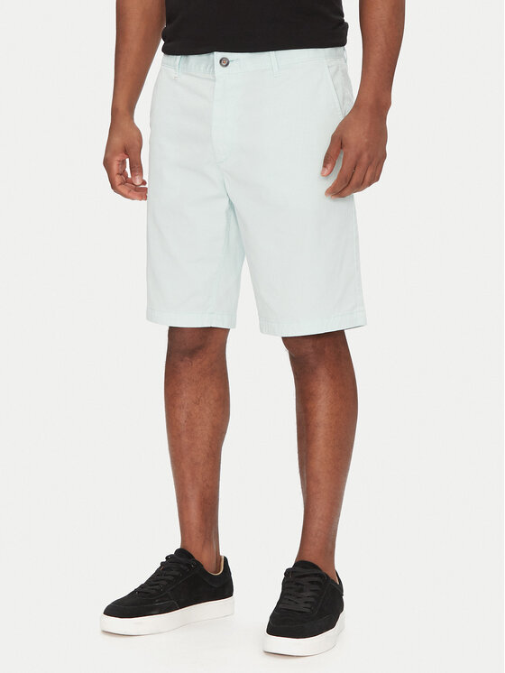 BOSS Bavlnené šortky Chino-Slim-Shorts 50536723 Modrá Regular Fit