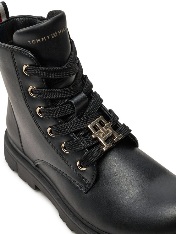 Tommy Hilfiger Tommy Hilfiger Trapery Lace-Up Bootie T1A5-33561-1351 S Czarny