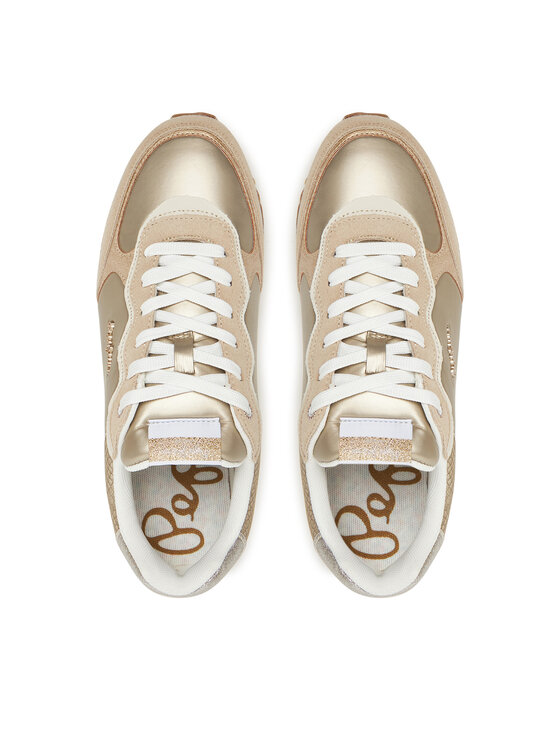 Pepe Jeans Pepe Jeans Sneakersy Rusper Shine PLS60033 Beżowy