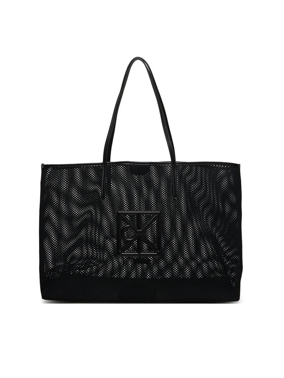 Calvin Klein Calvin Klein Torebka Emblem Mesh Xl Tote LV04F3422G Czarny