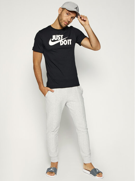 Nike Nike Тишърт Just Do It Swoosh AR5006 Черен Regular Fit
