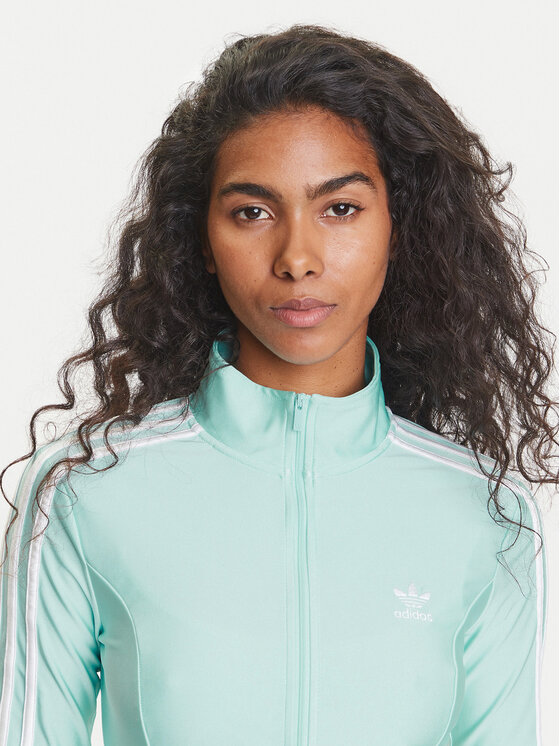 adidas adidas Majica dugih rukava adicolor 3-Stripes JC5579 Tirkizna Slim Fit