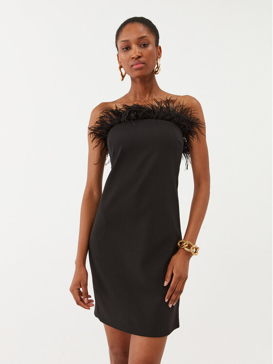 Patrizia Pepe Koktejlové šaty 8A1227/A6F5-K103 Čierna Slim Fit