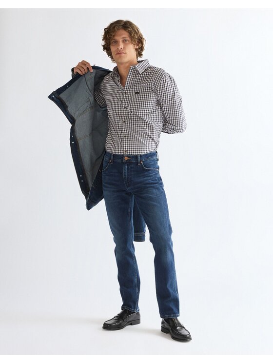 Wrangler Wrangler Koszula 1 PKT SHIRT Niebieski Regular Fit
