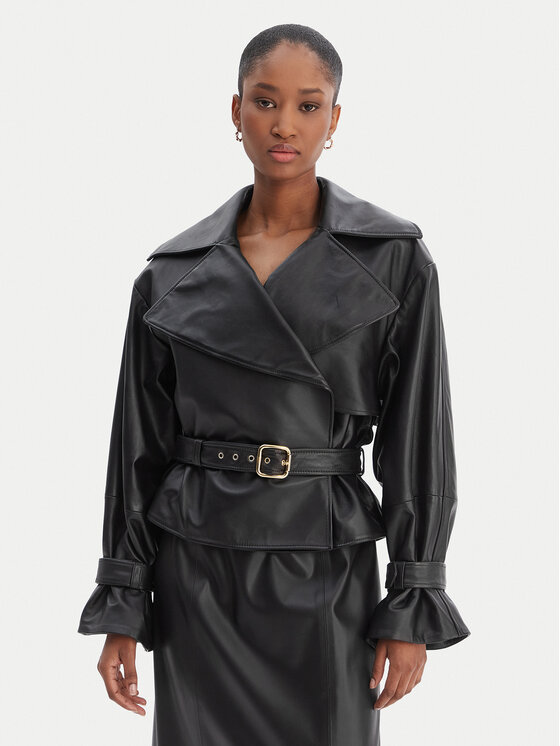 HUGO HUGO Prijelazna jakna Lanitte 50560068 Crna Relaxed Fit