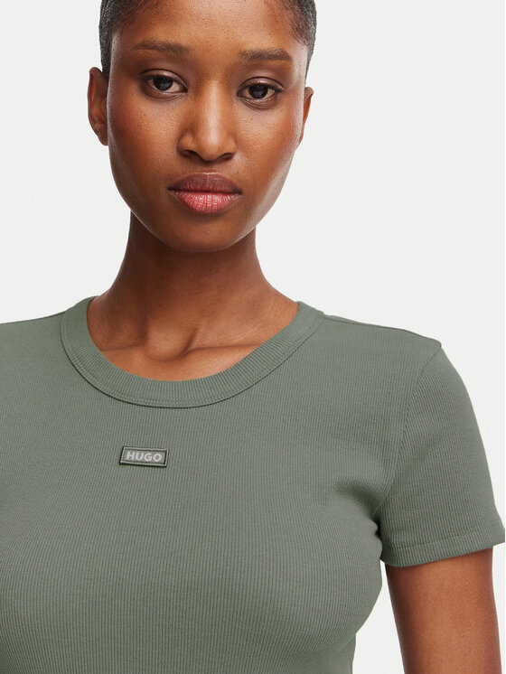 HUGO HUGO T-Shirt Easy 50523924 Zielony Slim Fit