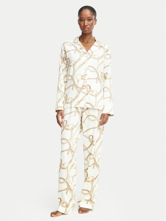 LAUREN RALPH LAUREN LAUREN RALPH LAUREN Pižama ILN92536 Kreminė Regular Fit