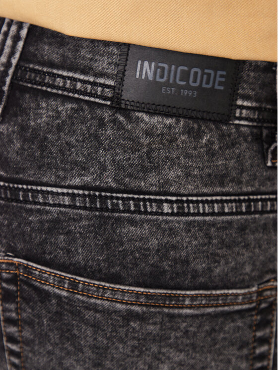 INDICODE INDICODE Τζιν σορτσάκια Delmare 70-682 Μαύρο Regular Fit