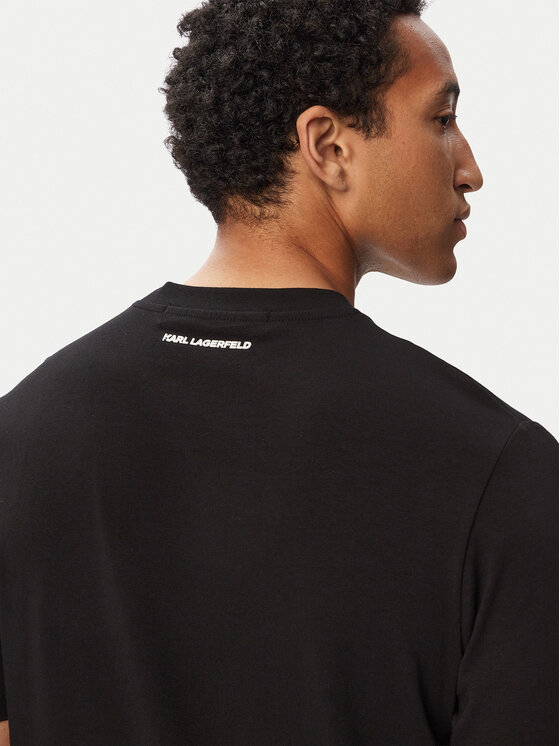 KARL LAGERFELD KARL LAGERFELD T-krekls 755048 563235 Melns Regular Fit