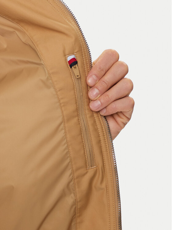 Tommy Hilfiger Tommy Hilfiger Bunda pro přechodné období Club Harrington MW0MW35670 Béžová Regular Fit