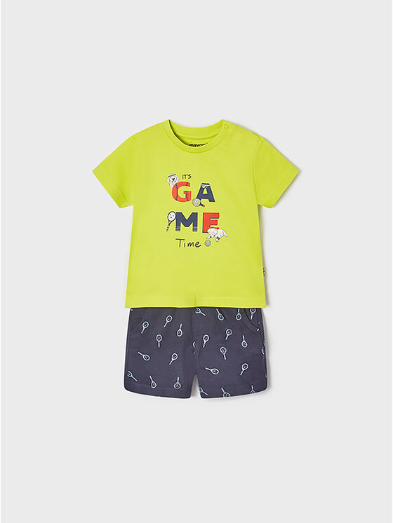 Completo t-shirt e pantaloncini sportvi 1667 Blu