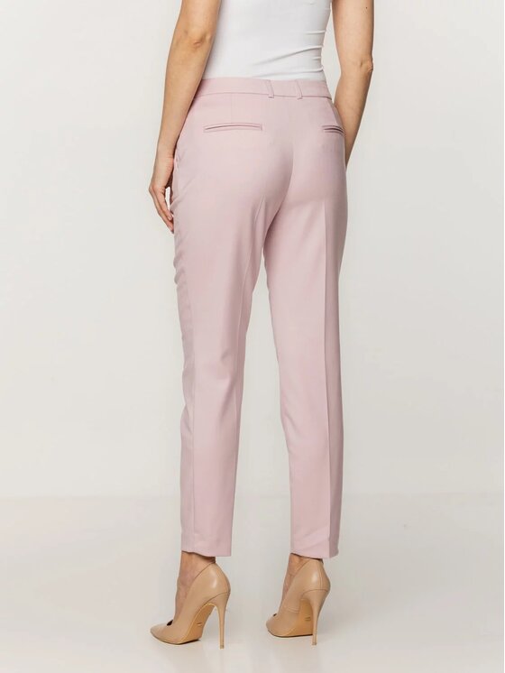 Willsoor Willsoor Komplet bluza i spodnie materiałowe 67938 Różowy Slim Leg