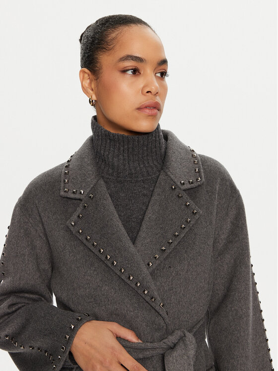 ViCOLO ViCOLO Cappotto di lana TS0032 Grigio Regular Fit