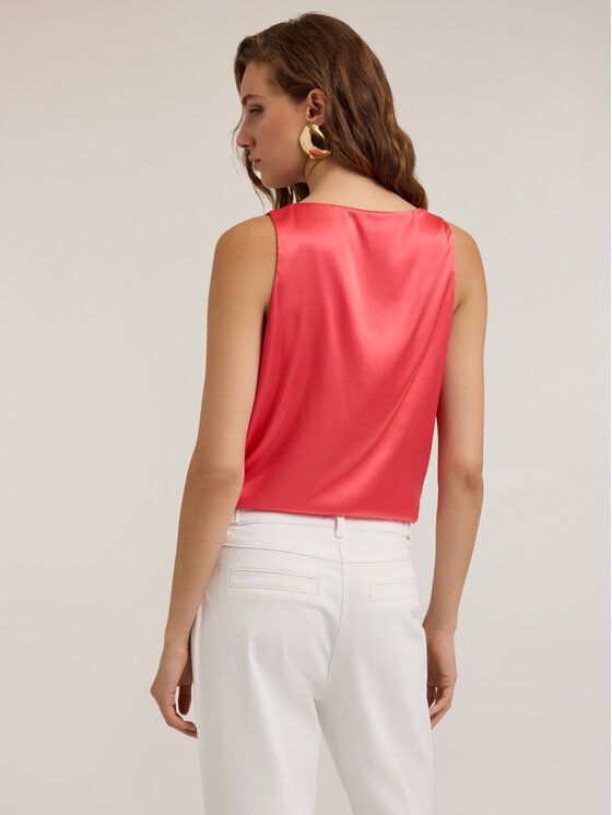 Motivi Motivi Top D725Q000442N016 Czerwony Regular Fit
