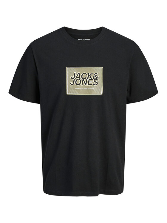 Jack & Jones Jack & Jones T-Shirt Jjrain Tee Ss Crew Neck 12288097 Černá Regular Fit