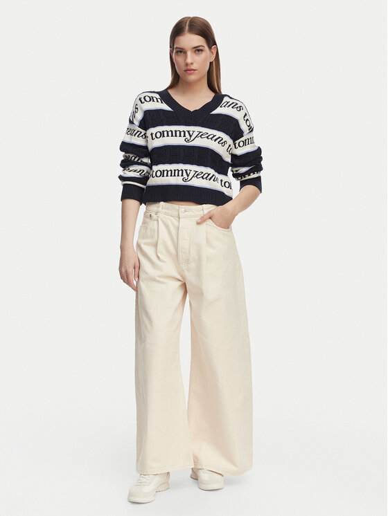 Tommy Jeans Tommy Jeans Jeansy DW0DW22409 Krémová Loose Fit