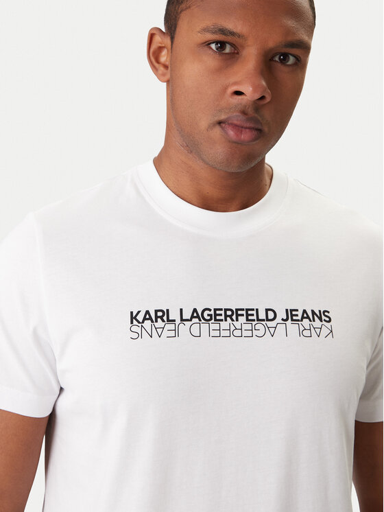 Karl Lagerfeld Jeans Karl Lagerfeld Jeans T-Shirt B1M17063 Bílá Regular Fit