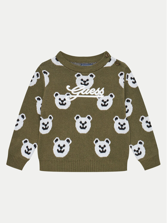 Guess Guess Пуловер I4YR02 Z2S40 Зелен Regular Fit