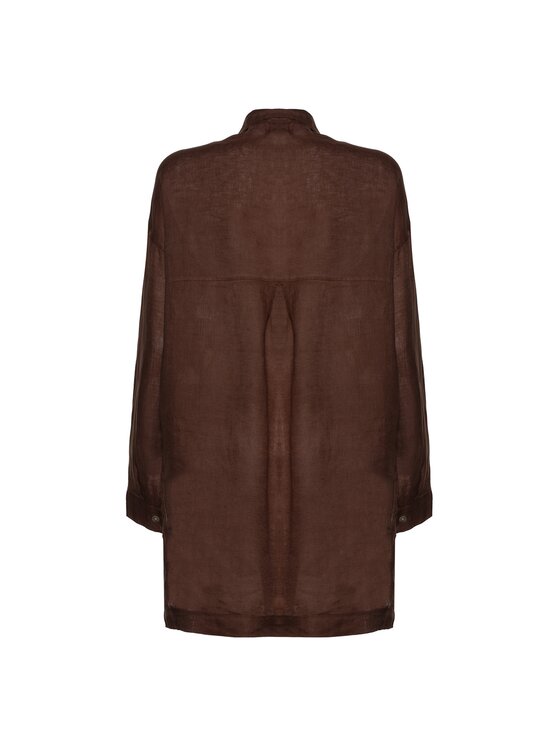 ACANFORA ACANFORA Koszula 3669-TAB Brązowy Regular Fit