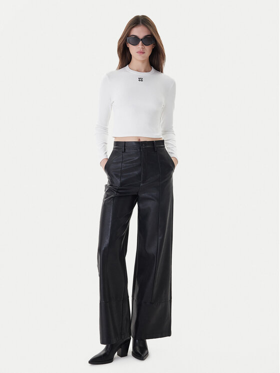 HUGO Hugo Blusa Dafilomena_3 50518378 Bianco Slim Fit