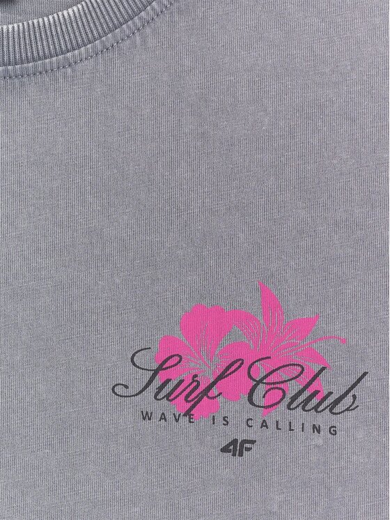 4F 4F T-Shirt 4FRSS26TTSHF4515-27S Szary Regular Fit