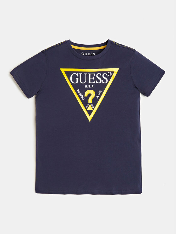 Guess Guess Футболка L73I55 K8HM0 Cиній Regular Fit