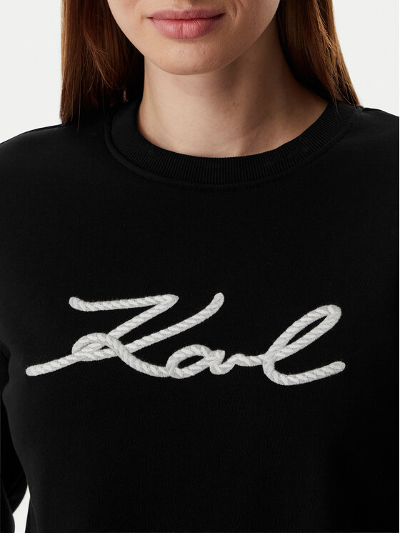 KARL LAGERFELD KARL LAGERFELD Pulóver B2W20010 Fekete Regular Fit