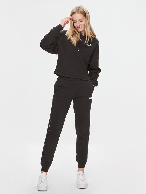 Puma Puma Долнище анцуг Ess Tape 675999 Черен Regular Fit